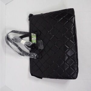 Badgley Mischka Black Quilted Tote